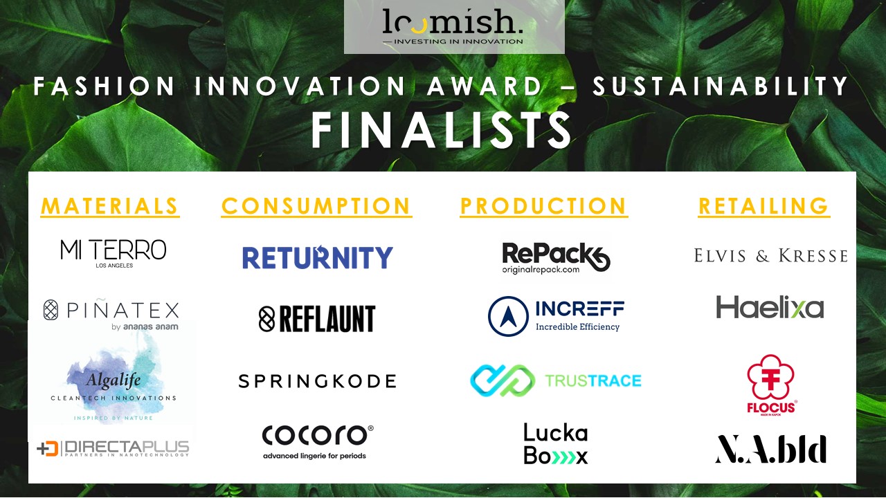 A strong international line-up of finalists announced for the Fashion Innovation Award, sustainability edition